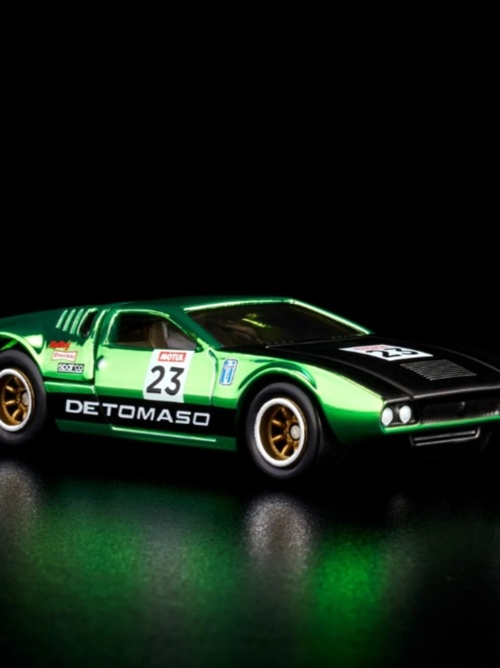 DeTomaso Green Die-Cast Race Car Toy - Metallic Green
